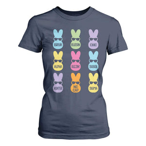 Easter Bruh T Shirt For Women Gen Alpha Slang Skibidi Rizz Cute Bunny TS10 Navy Print Your Wear