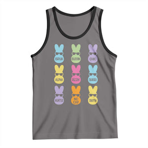 Easter Bruh Tank Top Gen Alpha Slang Skibidi Rizz Cute Bunny TS10 Deep Heather Black Print Your Wear