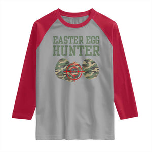 Easter Egg Hunter Raglan Shirt Camo Funny Hunting TS10 Sport Gray Red Print Your Wear
