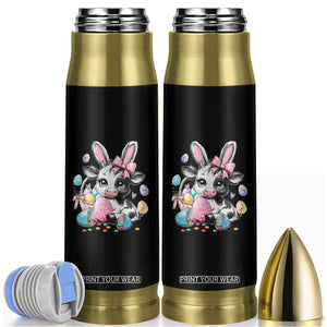 Easter Day Cow Bullet Tumbler Cute Cow Bunny Heifer TS10 Black Print Your Wear
