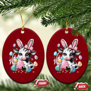 Easter Day Cow Ceramic Ornament Cute Cow Bunny Heifer TS10 Print Your Wear