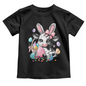 Easter Day Cow Toddler T Shirt Cute Cow Bunny Heifer TS10 Black Print Your Wear