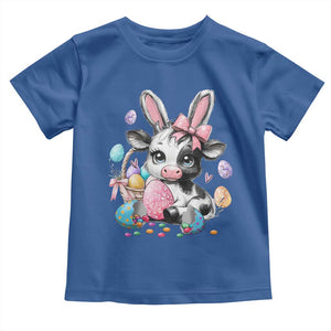 Easter Day Cow Toddler T Shirt Cute Cow Bunny Heifer TS10 Royal Blue Print Your Wear