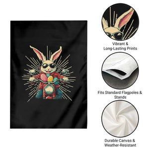 Biker Bunny Garden Flag Retro Easter Day Rabbit Ride Motorcycles Motorbike TS10 Print Your Wear