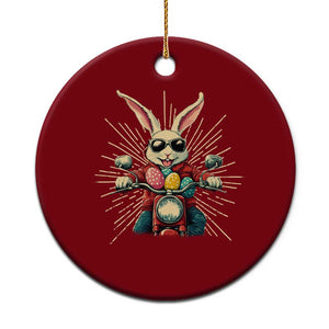Biker Bunny Ceramic Ornament Retro Easter Day Rabbit Ride Motorcycles Motorbike TS10 1pc Red Print Your Wear