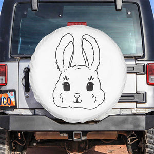 Cute Bunny Spare Tire Cover Kawaii Rabbit Happy Easter Day TS10 No hole White Print Your Wear