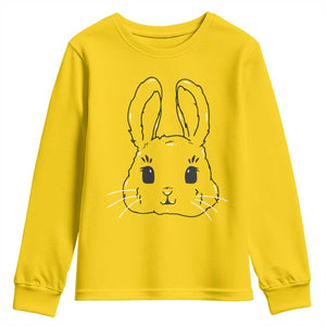 Cute Bunny Youth Sweatshirt Kawaii Rabbit Happy Easter Day TS10 Daisy Print Your Wear