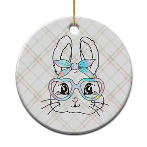 Girls Easter Bunny Ceramic Ornament Rabbit Face Tie Dye Glasses Happy Easter Day TS10 1pc Christmas Plaid Print Your Wear