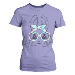 Girls Easter Bunny T Shirt For Women Rabbit Face Tie Dye Glasses Happy Easter Day TS10 Violet Print Your Wear