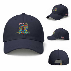 Funny 7th Birthday Building Bricks Baseball Cap I Was 6 Now Im 7 Kids 67 Birthday Building Six Seven Boy