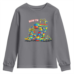 Funny 7th Birthday Building Bricks Youth Sweatshirt I Was 6 Now Im 7 Kids 67 Birthday Building Six Seven Boy TS10 Charcoal Print Your Wear