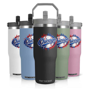 Chicago Pride Dripping Baseball Graphic Flip Straw Tumbler TS10 Print Your Wear