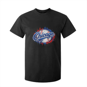 Chicago Pride Dripping Baseball Graphic T Shirt For Kid TS10 Black Print Your Wear