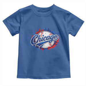 Chicago Pride Dripping Baseball Graphic Toddler T Shirt TS10 Royal Blue Print Your Wear