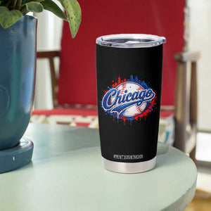 Chicago Pride Dripping Baseball Graphic Tumbler Cup TS10 Print Your Wear