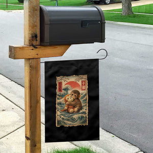 Kawaii Baby Monkey Punch Garden Flag Vintage Japanese Graphic Cute Macaque Ukiyo-e TS10 Print Your Wear