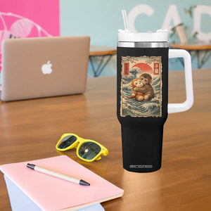 Kawaii Baby Monkey Punch Tumbler With Handle Vintage Japanese Graphic Cute Macaque Ukiyo-e TS10 Print Your Wear