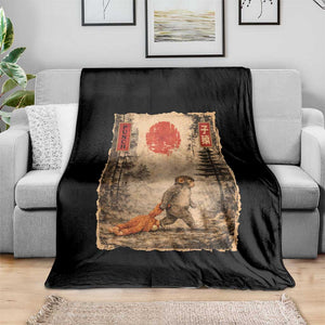 Vintage Japanese Baby Monkey Punch Throw Blanket Kawaii Macaque Ukiyo-e Art Funny TS10 Print Your Wear