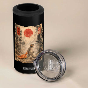 Vintage Japanese Baby Monkey Punch 4 in 1 Can Cooler Tumbler Kawaii Macaque Ukiyo-e Art Funny TS10 Print Your Wear