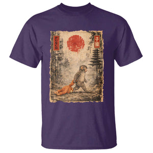 Vintage Japanese Baby Monkey Punch T Shirt Kawaii Macaque Ukiyo-e Art Funny TS10 Purple Print Your Wear