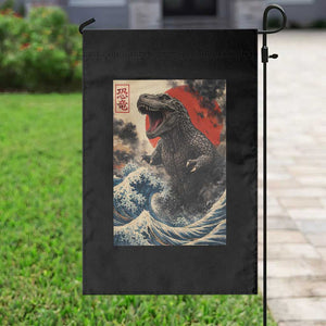 Japanese Dinosaur Garden Flag Vintage Great Wave Monster Epic Giant Monster Ukiyo-e Style TS10 Print Your Wear