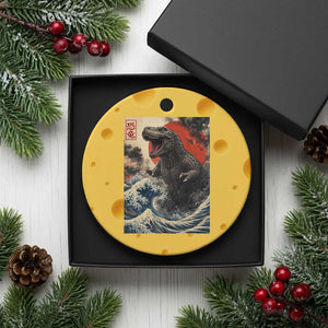 Japanese Dinosaur Ceramic Ornament Vintage Great Wave Monster Epic Giant Monster Ukiyo-e Style TS10 1pc Yellow Cheese Print Your Wear