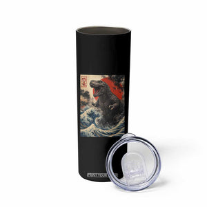 Japanese Dinosaur Skinny Tumbler Vintage Great Wave Monster Epic Giant Monster Ukiyo-e Style TS10 Print Your Wear
