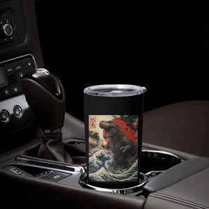 Japanese Dinosaur Tumbler Cup Vintage Great Wave Monster Epic Giant Monster Ukiyo-e Style TS10 Print Your Wear