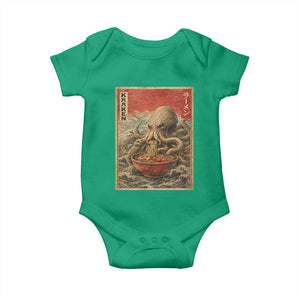 Sea Monster Eating Ramen Baby Onesie Vintage Graphic Japanese Lover Ukiyo-e Art TS10 Irish Green Print Your Wear
