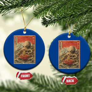 Sea Monster Eating Ramen Ceramic Ornament Vintage Graphic Japanese Lover Ukiyo-e Art TS10 1pc Blue Print Your Wear