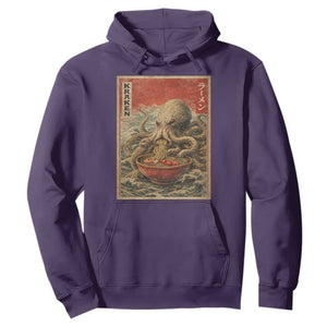 Sea Monster Eating Ramen Hoodie Vintage Graphic Japanese Lover Ukiyo-e Art TS10 Purple Print Your Wear