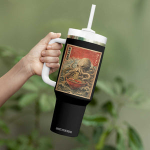 Sea Monster Eating Ramen Tumbler With Handle Vintage Graphic Japanese Lover Ukiyo-e Art TS10 Print Your Wear