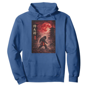 Samurai Bigfoot Hoodie Vintage Japanese Graphic Ukiyo-e Art Sasquatch Red Moon TS10 Royal Blue Print Your Wear
