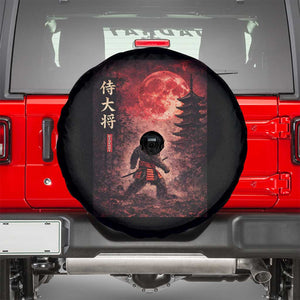 Samurai Bigfoot Spare Tire Cover Vintage Japanese Graphic Ukiyo-e Art Sasquatch Red Moon TS10 Black Print Your Wear