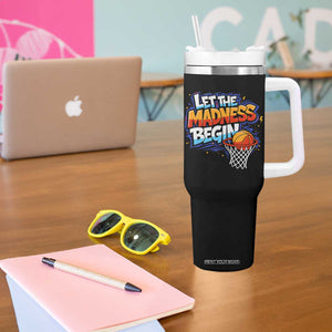 Basketball Bracket Tumbler With Handle Funny Let the Madness Begin Sporty Basketball Players Lovers TS10 Print Your Wear