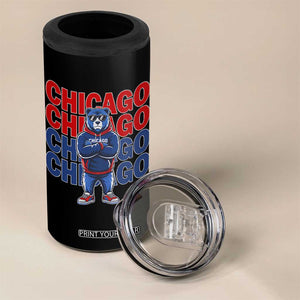 Vintage Chicago Pride Graphic 4 in 1 Can Cooler Tumbler US State Sports Fan Baseball Lover TS10 Print Your Wear