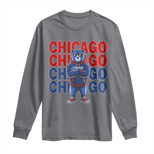 Vintage Chicago Pride Graphic Long Sleeve Shirt US State Sports Fan Baseball Lover TS10 Charcoal Print Your Wear