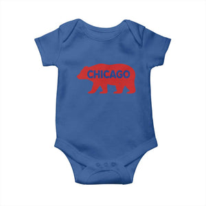 Chicago Baseball Baby Onesie Vintage Distressed Illinois City Pride Baseball Lover TS10 Royal Blue Print Your Wear