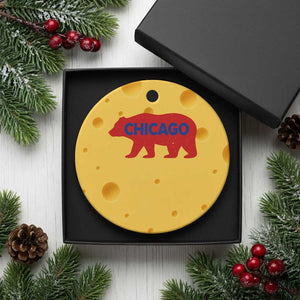 Chicago Baseball Ceramic Ornament Vintage Distressed Illinois City Pride Baseball Lover TS10 1pc Yellow Cheese Print Your Wear