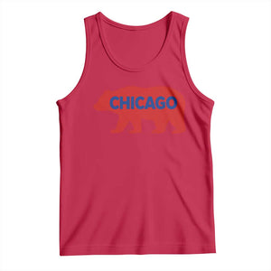 Chicago Baseball Tank Top Vintage Distressed Illinois City Pride Baseball Lover TS10 Red Print Your Wear