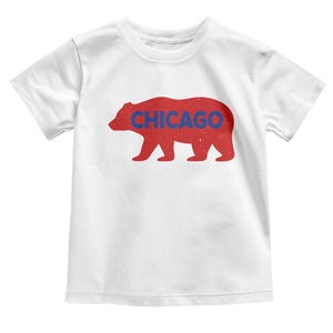Chicago Baseball Toddler T Shirt Vintage Distressed Illinois City Pride Baseball Lover TS10 White Print Your Wear