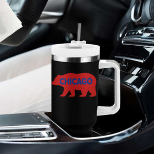 Chicago Baseball Tumbler With Handle Vintage Distressed Illinois City Pride Baseball Lover TS10 Print Your Wear