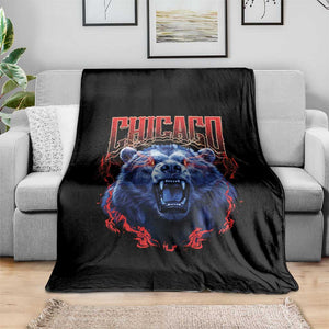 Retro Chicago Throw Blanket Vintage Cub Bootleg Graphic Baseball Fans TS10 Print Your Wear