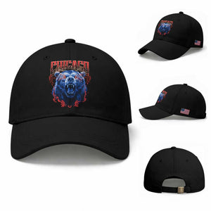 Retro Chicago Baseball Cap Vintage Cub Bootleg Graphic Baseball Fans TS10 Baseball Cap Universal Fit Black Print Your Wear