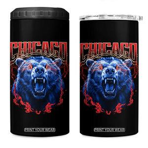 Retro Chicago 4 in 1 Can Cooler Tumbler Vintage Cub Bootleg Graphic Baseball Fans TS10 One Size: 16 oz Black Print Your Wear