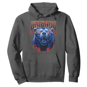Retro Chicago Hoodie Vintage Cub Bootleg Graphic Baseball Fans TS10 Dark Heather Print Your Wear