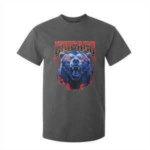 Retro Chicago T Shirt For Kid Vintage Cub Bootleg Graphic Baseball Fans TS10 Dark Heather Print Your Wear
