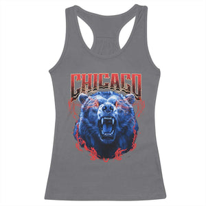 Retro Chicago Racerback Tank Top Vintage Cub Bootleg Graphic Baseball Fans TS10 Charcoal Print Your Wear