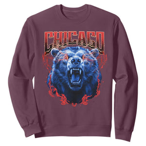 Retro Chicago Sweatshirt Vintage Cub Bootleg Graphic Baseball Fans TS10 Maroon Print Your Wear