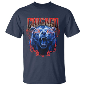 Retro Chicago T Shirt Vintage Cub Bootleg Graphic Baseball Fans TS10 Navy Print Your Wear